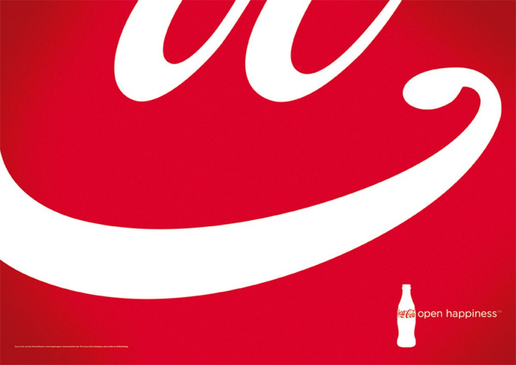a smile within the coca cola logo